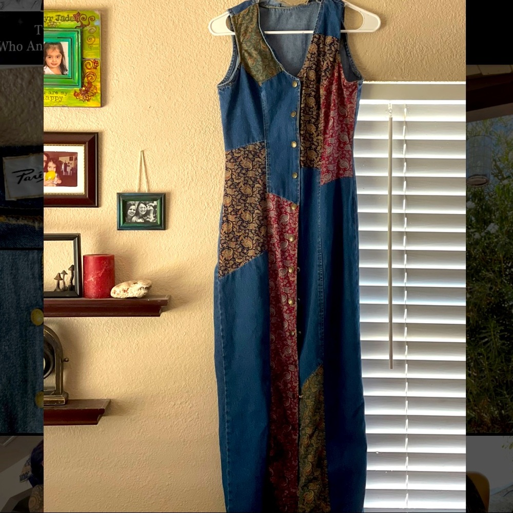 Boho patchwork Jean dress